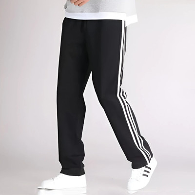 Relaxable Solid, Self Design Men Black Track Pants