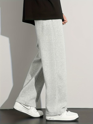 Dockstreet Loose Fit Men Grey Trousers