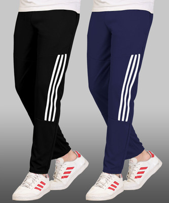 Z-DEVIL Solid Men Blue, Black Track Pants