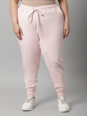 moonaah Solid Women Pink Track Pants