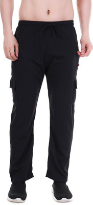 NAVII CLOTHING Solid Men Black Track Pants