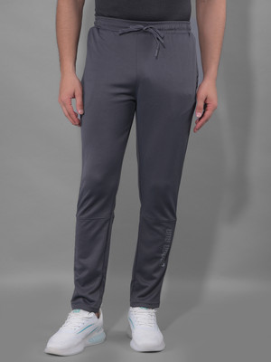 Force NXT Premium Polyster Regular Trackpants, S Solid Men Grey Track Pants