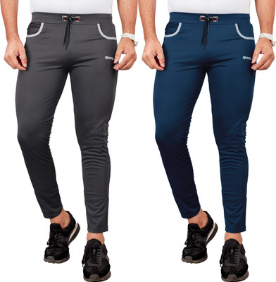 Manya Empire Solid Men Grey Track Pants