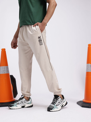 HRX by Hrithik Roshan Solid Men Beige Track Pants
