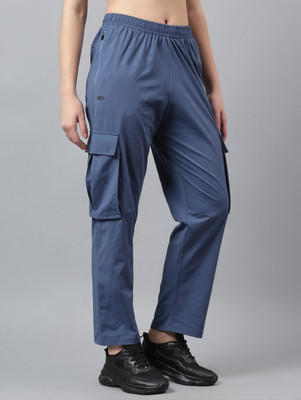DIDA Solid Women Blue Track Pants