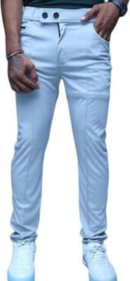 Apmtraders Solid Men Silver Track Pants