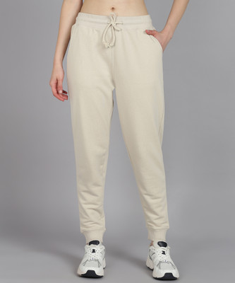 Alan Jones Solid Women Beige Track Pants