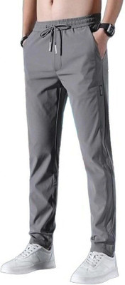 FICKA Solid Men Grey Track Pants