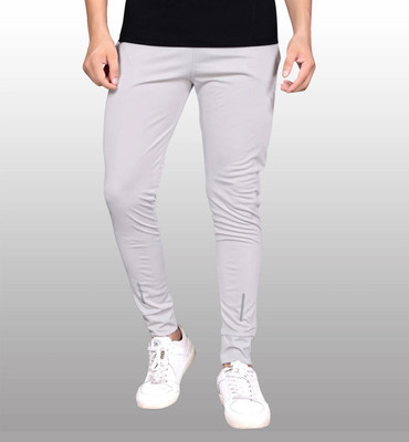 Cronix Solid Men Grey Track Pants