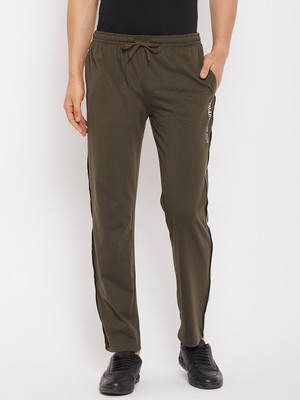 DUKE Solid Men Dark Green Track Pants