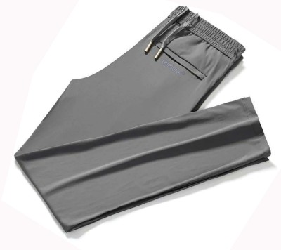 Lripsome Solid Men Grey Track Pants