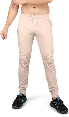 Zulements Solid Men Beige Track Pants