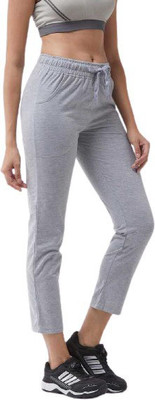Organic Cleanse Solid Women Grey Track Pants