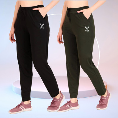 GAA Printed Women Black Track Pants