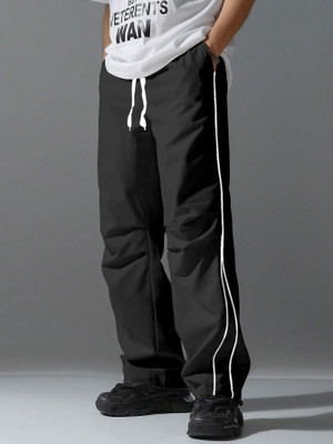 Rajovati Solid Men Black Track Pants