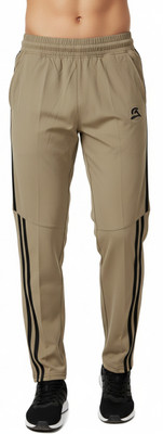 HILL7 Self Design Men Beige Track Pants