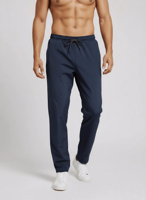 ARSHU Solid Men Dark Blue Track Pants
