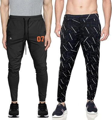 AVOLT Printed Men Black Track Pants
