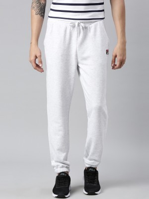 FILA Solid Men White Track Pants