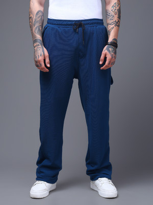 MADSTO Solid Men Blue Track Pants