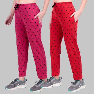JECKWARD Polka Print Women Multicolor Track Pants