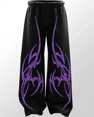 ZEN1FASHION Printed Men Black Track Pants