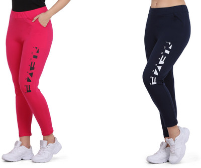 HOKKAI Solid Women Pink, Blue Track Pants