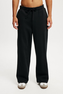 Dockstreet Solid Men Black Track Pants