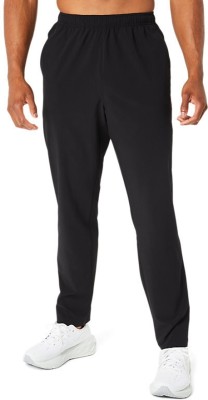 Asics Solid Men Black Track Pants