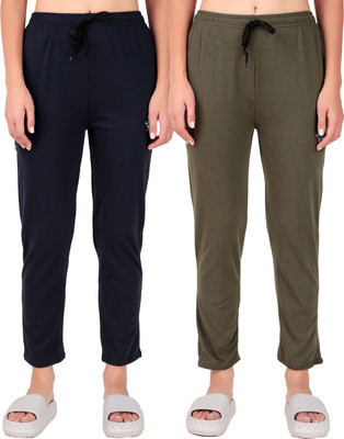 FASHIONHOUSETS Solid Women Dark Blue, Green Track Pants