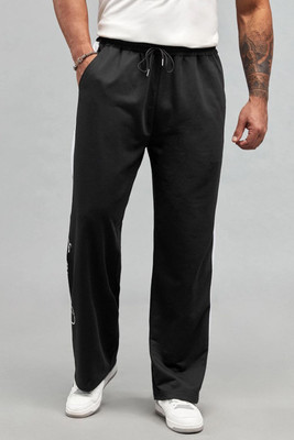 CULISH Printed Men & Women Black Track Pants