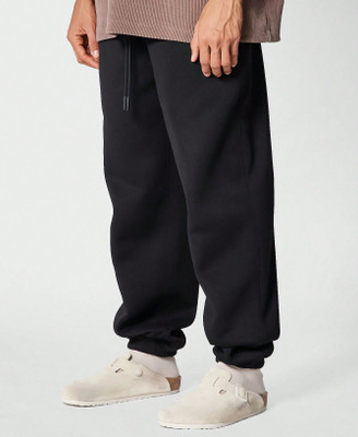 Daphne Maurier Solid Men Black Track Pants