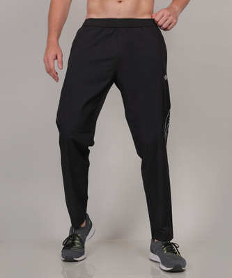 SELECT Solid Men Black Track Pants