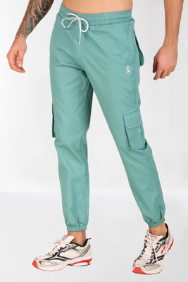 Zicada Solid Men Light Blue Track Pants