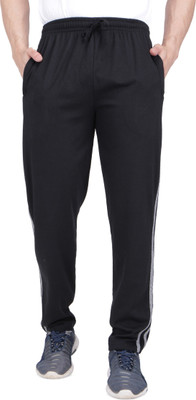 NEO GARMENTS Striped Men Black Track Pants