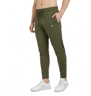 KWINGS Solid Men Dark Green Track Pants