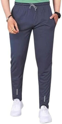 Hamzat Solid Men Blue Track Pants