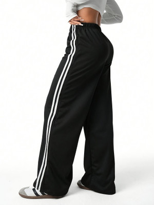 Dockstreet Solid Women White, Black Track Pants