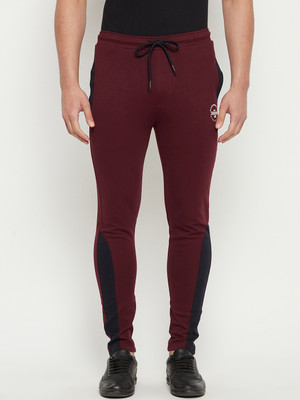 DUKE Solid Men Maroon Track Pants