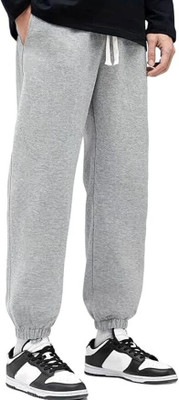Dockstreet Solid Men Grey Track Pants