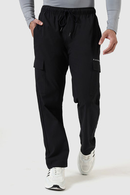 FuaarK Solid Men Black Track Pants