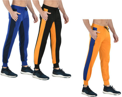 IndiWeaves Striped Men Multicolor Track Pants