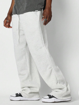 Dockstreet Solid Men Grey Track Pants