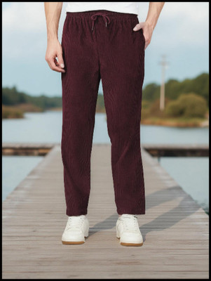 SB Trend Solid Men Purple Track Pants