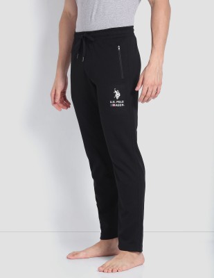 U.S. POLO ASSN. Solid Men Black Track Pants