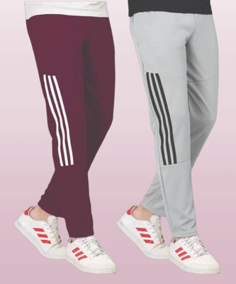 THE SARTHI FASHION Striped Men Grey, Maroon Track Pants
