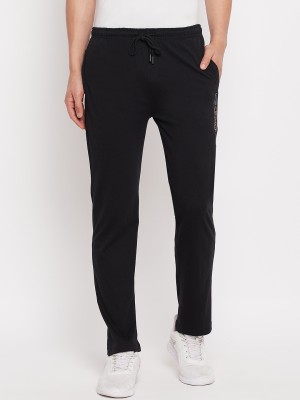 DUKE Solid Men Black Track Pants