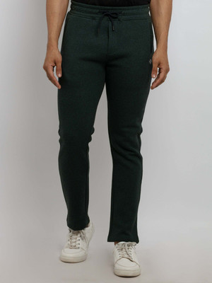 Status Quo Solid Men Green Track Pants
