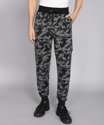 GYRFALCON Printed Men Black Track Pants