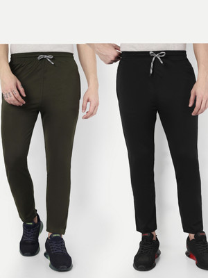 Vought Vick Solid Men Black, Green Track Pants